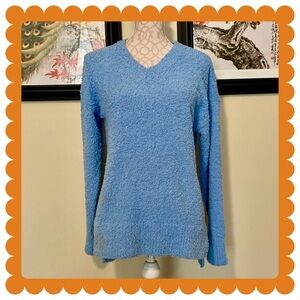 Sanctuary Light Blue Textured V-Neck Sweater